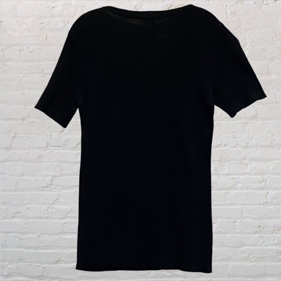 ARMANI JEANS -- Men's Black T-Shirt, Short Sleeved, Fitted, Designer - Picture 8 of 9